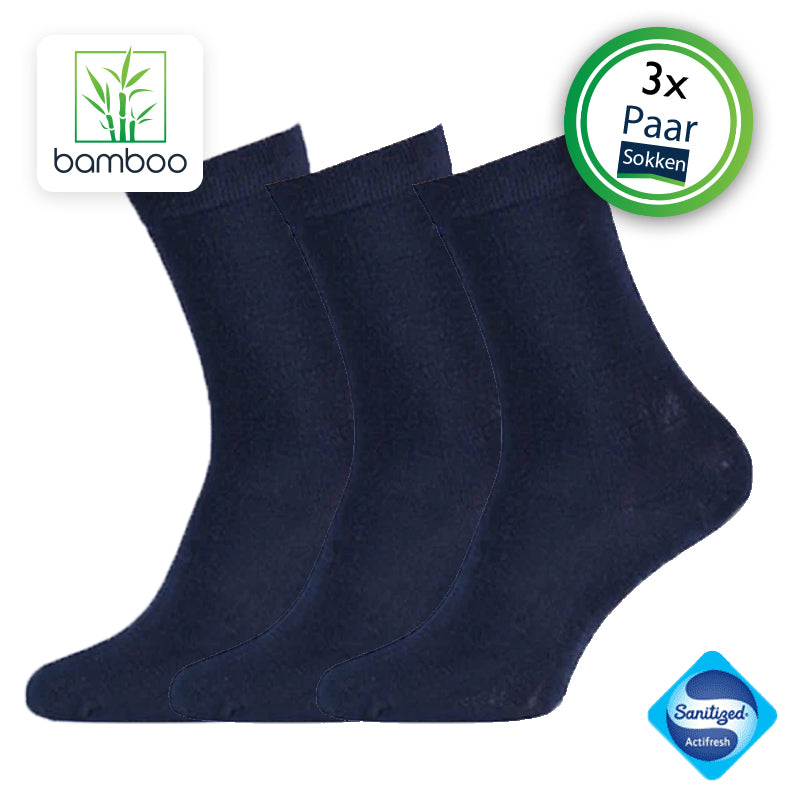 Bamboe sokken heren Zwart (3 Paar)