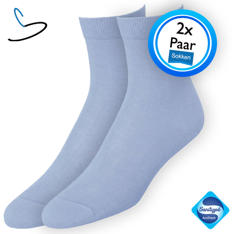 Lichtblauwe damessokken (2 paar)