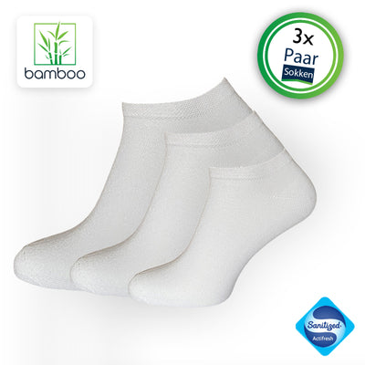 Bamboe sneakersokken heren Zwart (3 Paar)