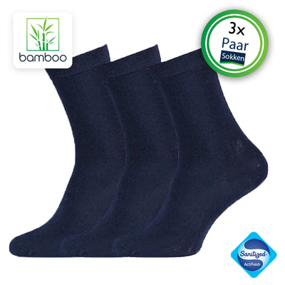 Bamboe sokken heren Zwart (3 Paar)