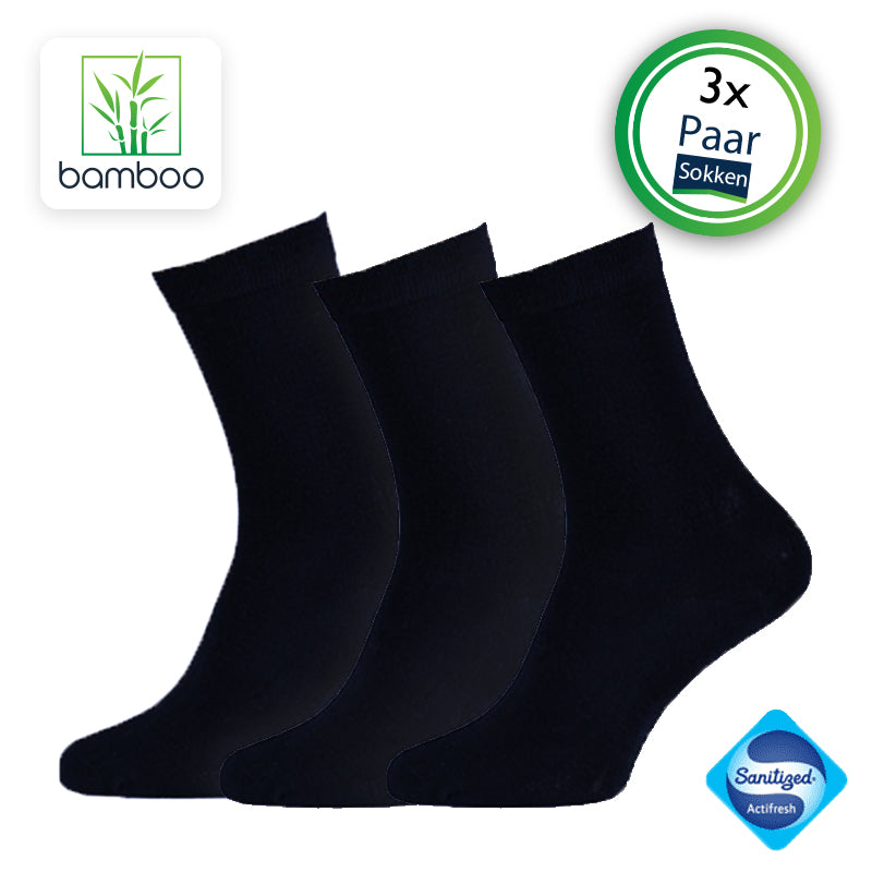 Bamboe sokken heren Navy (3 Paar)