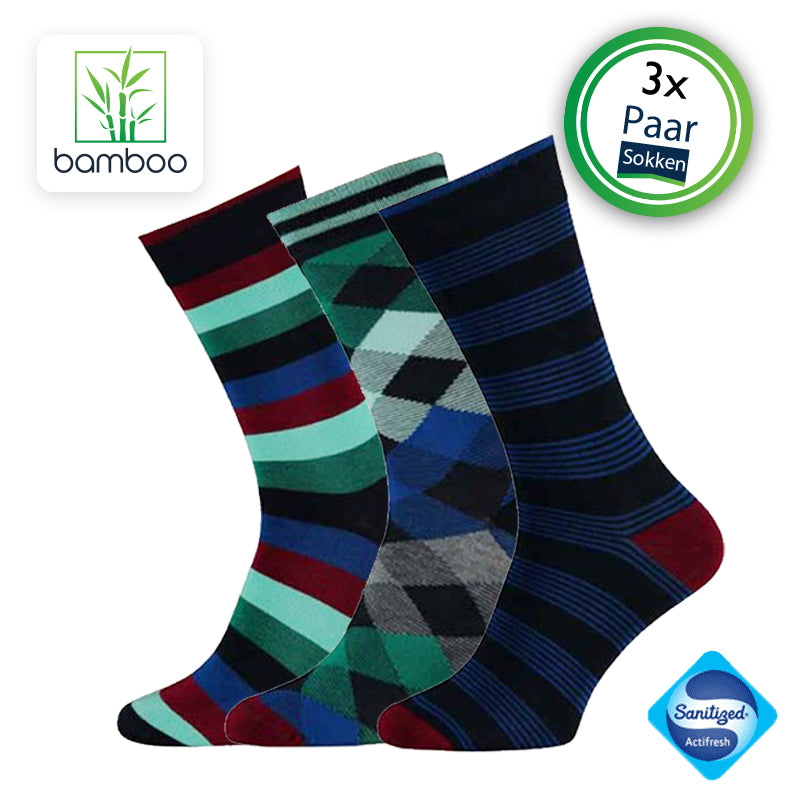 Bamboe sokken heren Navy (3 Paar)