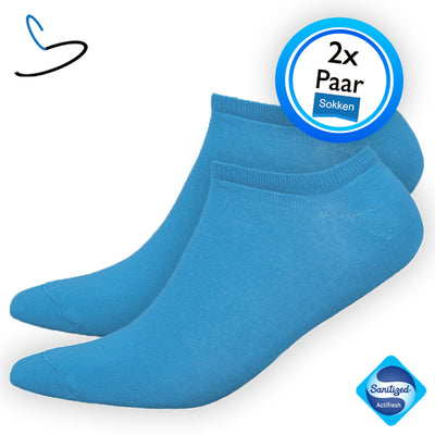 Enkelsokken heren blauw (2 Paar)