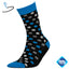 Herensokken blauw geblokt